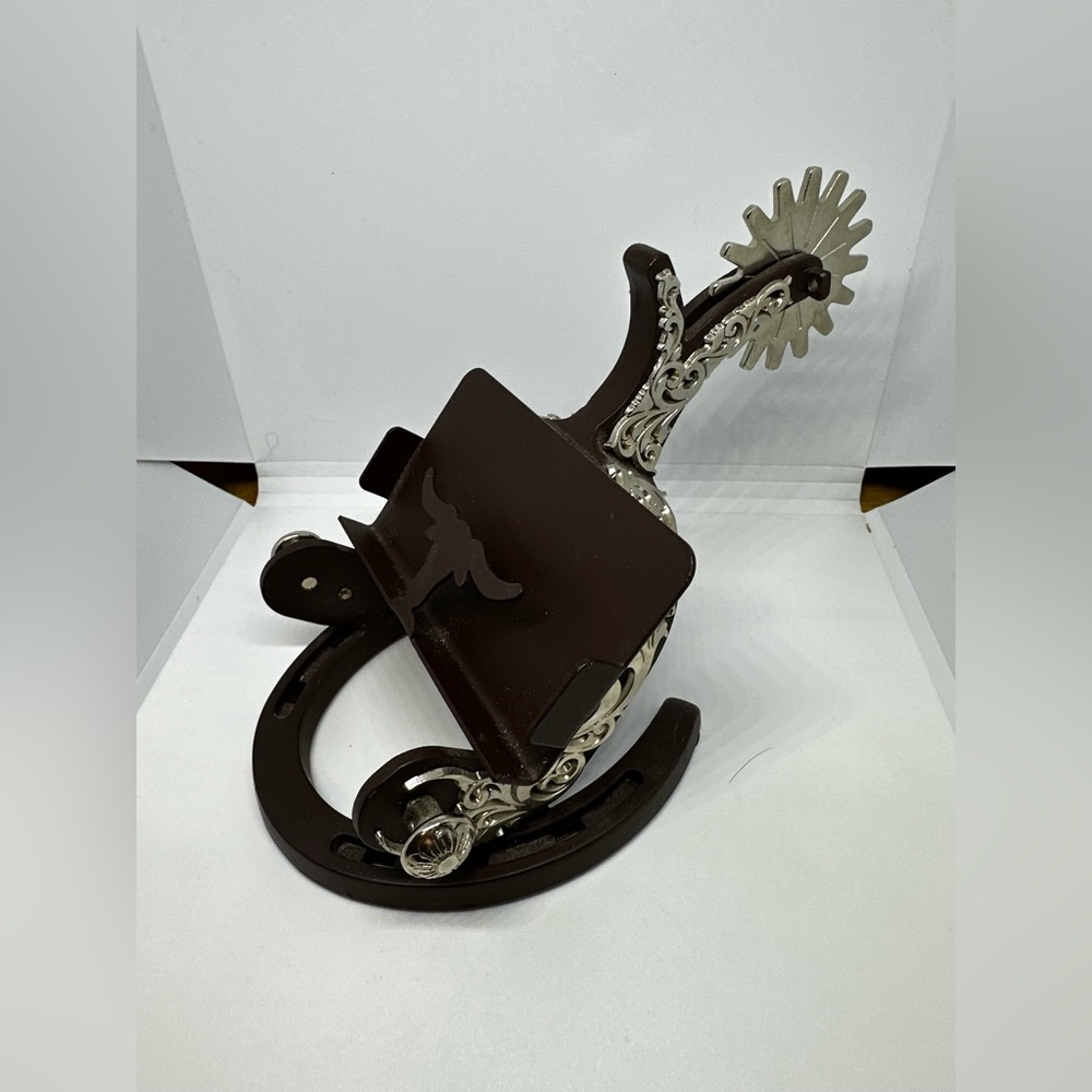 Spur and Horseshoe Business card holder. Very nice.